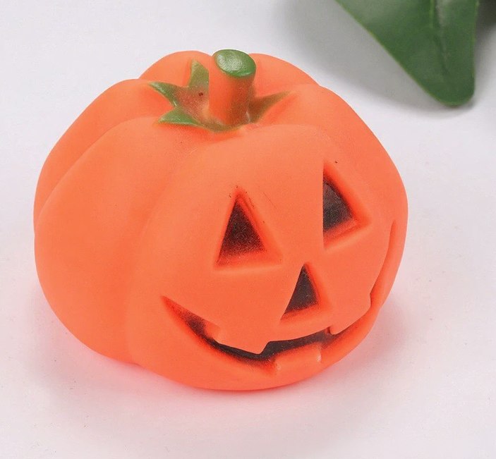 Halloween Pumpkin Interactive Rubber Dog Toy