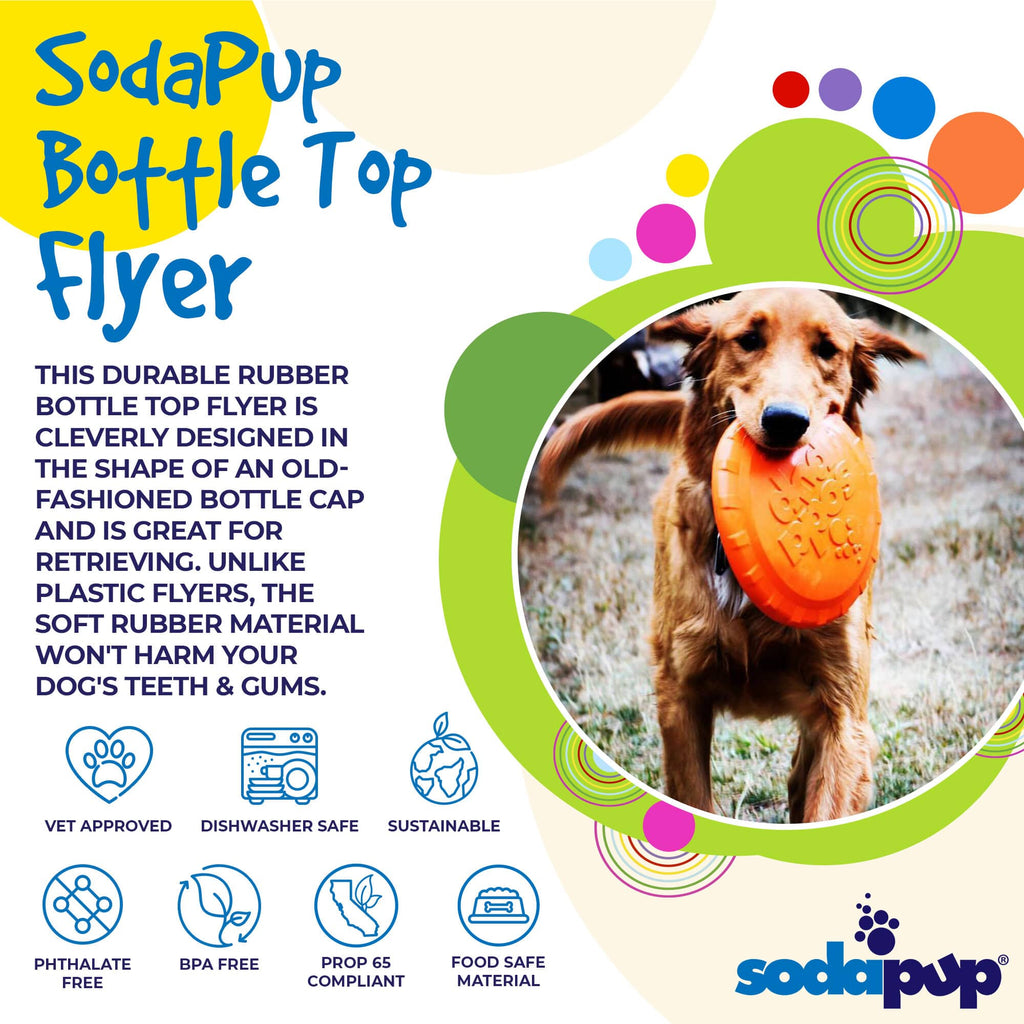 Bottle Top Flyer Rubber Frisbee for Dogs