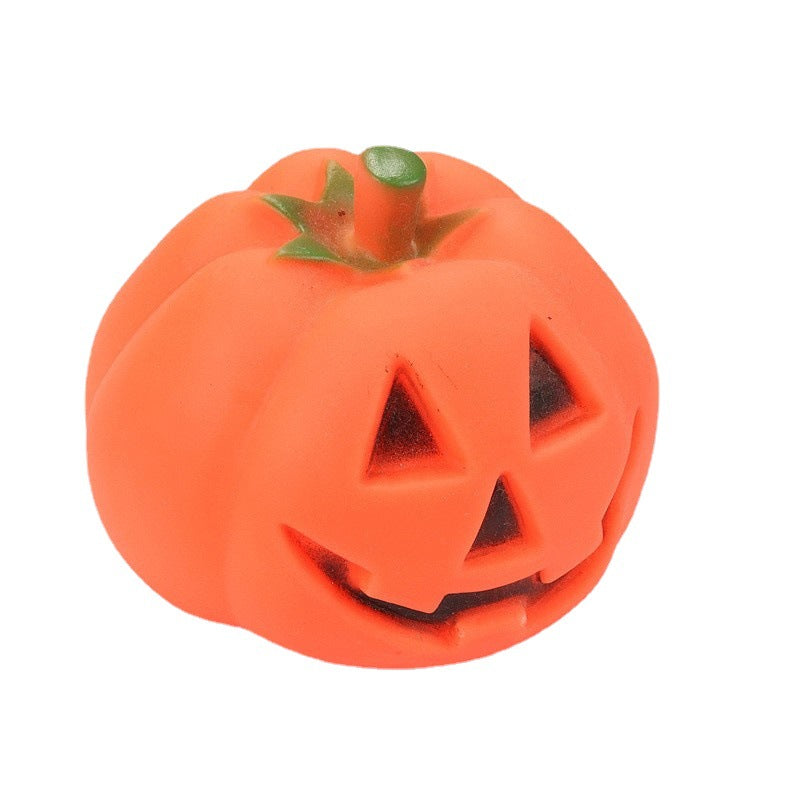 Halloween Pumpkin Interactive Rubber Dog Toy