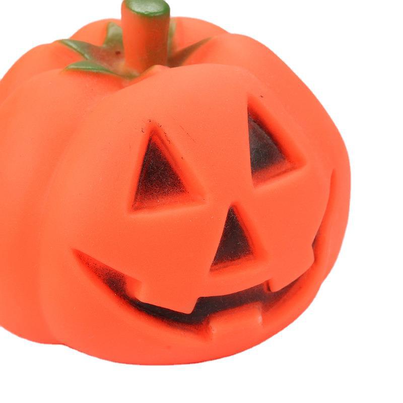 Halloween Pumpkin Interactive Rubber Dog Toy