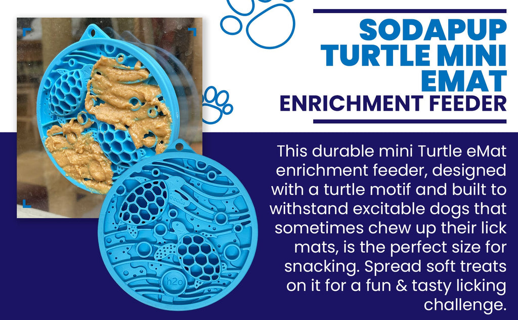 Turtle eMat-Mini Lick Mat with Suction Cups - Small Dogs & Cats