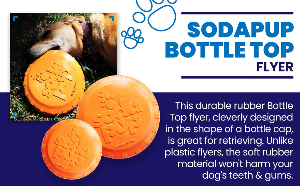 Bottle Top Flyer Rubber Frisbee for Dogs
