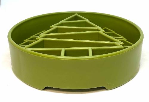 Pine Tree Christmas eBowl Deep Slow Feeder Dog Bowl