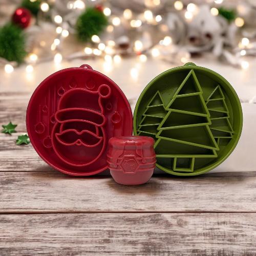 Santa Christmas eBowl Deep Slow Feeder Dog Bowl
