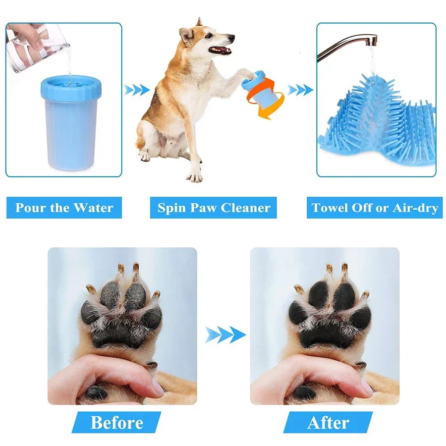 Pet Paw Cleaning Cup – Portable Silicone Dog & Cat Foot Washer | Removable Mud Cleaner (S/L/XL Sizes)