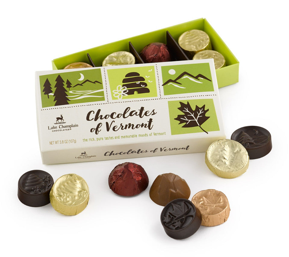 Lake Champlain Chocolates of Vermont 8-piece chocolate gift box with assorted chocolates